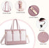 LOVEVOOK 15.6 Inch Laptop Bag for Women, Canvas Tote with Clutch Purse, Large Capacity Work Bag
