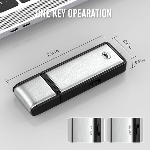 HAKSDOWO 16G 550 Voice Recorder, Digital Audio Recorder with Hours Recording Capacity Noise Reduction USB Recording
