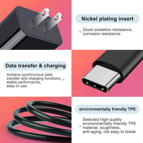 USB C Charger Cord Compatible for W-King D7 D8 D8mini D9 D9-1 D10 T9 X10 S7, Marshall Stockwell II, OontZ Angle 3 Ultra