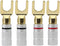 XMSJSIY Y Spade Plug, Speaker Spade Connector, Fork Spade Plug 45 Degree for Speaker Wire