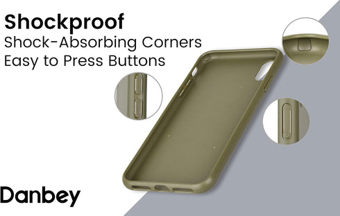 Tepise Series iPhone XR Case, Shockproof Heavy Duty Drop Protection, 6.1 inches Display, Army Forest Green - Olive Green