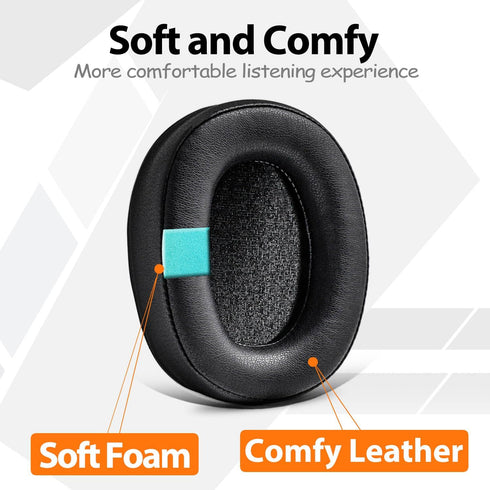 ATH M70X Ear Pads - TRANSTEK Replacement Cushions Compatible with ATH-M70X Headphones, Thicker Memory Foam