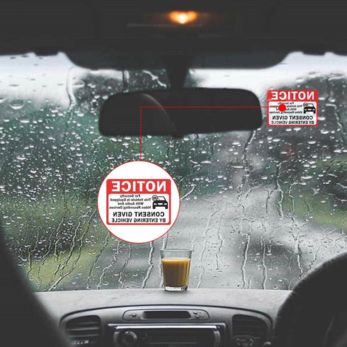 Bittwee 6PCS Car Camera Audio Video Recording Window Vinyl Stickers, Waterproof Sun-Proof Vehicle Video Recorder