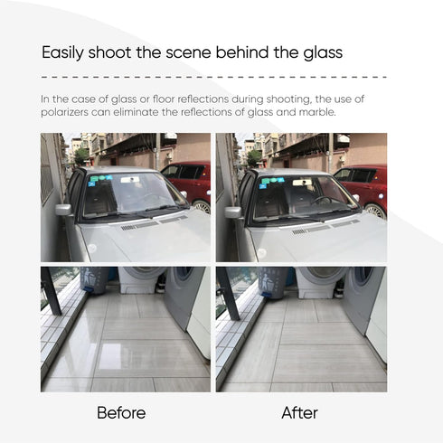 37mm CPL Polarizing Lens Filter, Portable Polarizer for Camera Lens, Mobile Phone Clip Designed