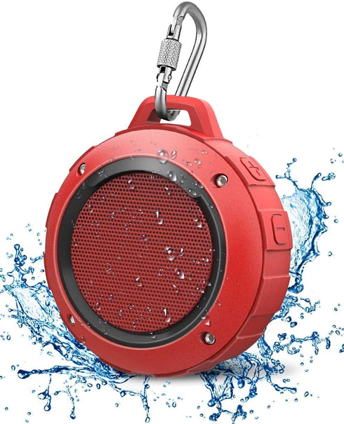 Kunodi Outdoor Waterproof Bluetooth Speaker, Mini Portable Wireless Shower Speaker with Subwoofer, Enhanced Bass,