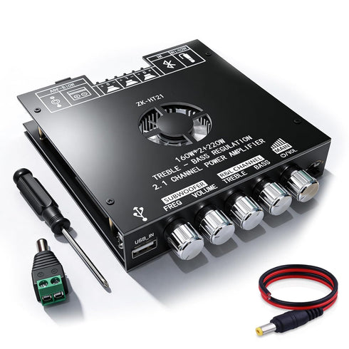 Sigllr Bluetooth 5.1 Audio Amplifier Board,540W HiFi 2.1 Channel Mini Subwoofer Power Amp