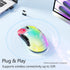 memzuoix 2.4G LED Wireless Mouse - Rechargeable Ergonomic Mouse with Detachable Cover, 1200 DPI