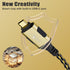 USB C to Ethernet Adapter Cable, 35 FT, Upgrade USB-C to RJ45 Cable, Gold-Plated, Nylon Braided, Gigabit LAN Network to