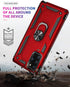 Samsung Galaxy Note 20 Case Military Grade Drop Impact 5G Armor Heavy Duty Shockproof with 360 Metal Rotating Ring