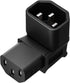 Vellcon 320 C14 C13 90 3Pole 90Degree IEC to Power Adapter PDU Plug/Socket Down Degree Wall-Mounted LCD TV AC Connector