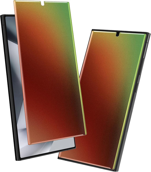 LYWHL 2 Pack for Samsung Galaxy S24 Ultra Privacy Screen Protector, Matte Gradient Colorful Anti-Blue Light Anti-Spy