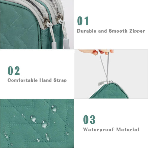 FYY Electronic Organizer, Travel Cable Bag Pouch for Accessories, Portable Waterproof Double Layers All-in-One Storage