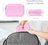 MOSISO Electronic Organizer Travel Case, Compatible with MacBook Power Adapter, Magic Mouse & Pencil, Pink