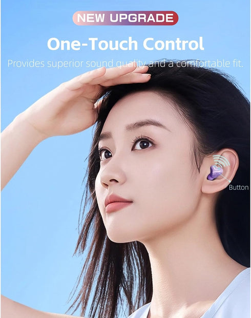 5.3 Yoidesu Earbuds Stylish Heart Shaped, HiFi Stereo Sound Bluetooth Headphones with Charging Case, Cute Creative