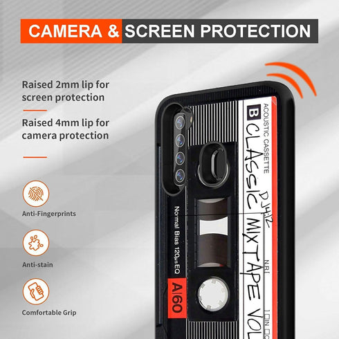 Rossy for Samsung Galaxy A21 Wallet Case with Card Holder, Dual Layer Hybrid Soft Silicone Hard PC with Kickstand