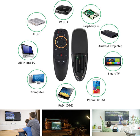 Replacement Remote Control for Smart TV, Universal 2.4G Wireless TV Remote with Voice Remote, Air Mouse Remote for