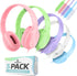 Sonitum Bulk Kids Headphones for School - 5-Pack On-Ear 3.5mm Wired Headphones with Microphones