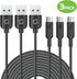 Cellet Micro USB 3.3 Feet Long Data Sync and Charge Cables Pack of 3 for Galaxy A6 S7 S6 Edge Note 5 LG K50S