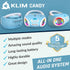 KLIM Candy Kids Boombox CD Player with FM Radio, Batteries Included, Cute Blue Radio for Kids