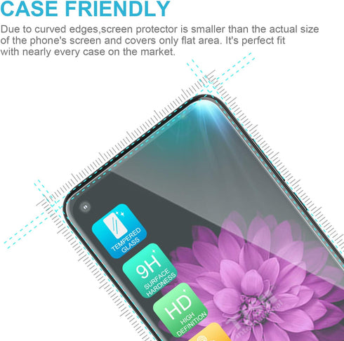 TJS Heavy Duty Celero 5G + Plus 2024 Case with Tempered Glass Screen Protector, Metal Ring Kickstand - Black