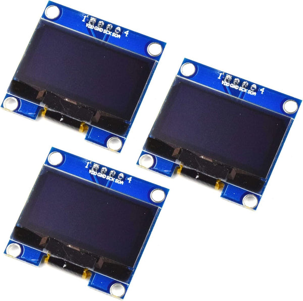 CANADUINO 3 x OLED 128x64 Pixel - I2C - 1.3 inch - SSD1306
