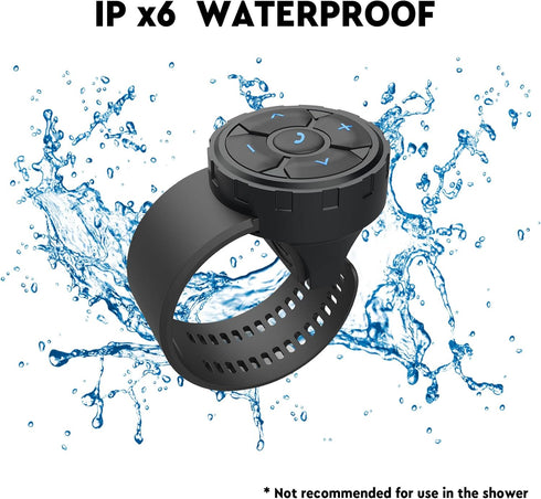 Bluetooth Media Button, Wireless Remote Control for Car, Bike, Motorbike, Boat, IPX6 Waterproof, Compatible with