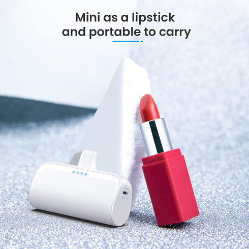 Mini Portable Charger Power Bank for iPhone, 5200mAh Ultra-Compact PD Fast Charging Battery Pack, Compatible