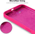 DEENAKIN iPhone 12 Pro Max Case with Screen Protector, Soft Silicone Gel Rubber Bumper Cover, Hot Pink