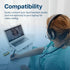 MMOBIEL Headphone Splitter 3.5mm, Mic and Audio Splitter, 1 Male to 2 Female, Compatible with Phone, Laptop, PC,