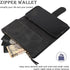 RANYOK Wallet Case for iPhone 12/12 Pro - Premium PU Leather Zipper Flip Folio Wallet with RFID Blocking and Kickstand