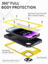 Unitedtime Waterproof Case for iPhone 14 Pro Max, Built-in Screen Protector, Rugged Hard Silicone, Military Grade, 6.7