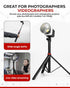 Reflex Camera 76" 190cm 1/4" 180 Lightweight Tripod Stand Extendable Aluminum up to in Height, Lightweight & Portable