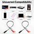 Xyembu 3.5mm 2 (1ft) MP3, Female to RCA Splitter Male Stereo Audio Y Cable Stereo RCA Y Splitter Audio Adapter with OFC