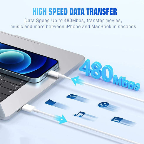 Hi-Mobiler USB iPhone Fast Charging Cord, Data Sync Transfer for 13/12/11 Pro Max Xs X XR 8 7 6 5 5s iPad iPod