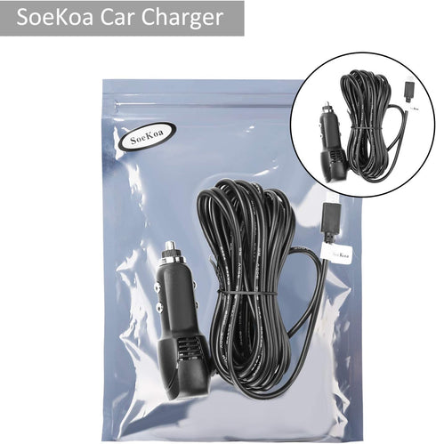 Dash Cam Charger Micro USB, Car Charger with USB Port Compatible with YI, Roav, and Most Other Dash Cameras (11.5FT).
