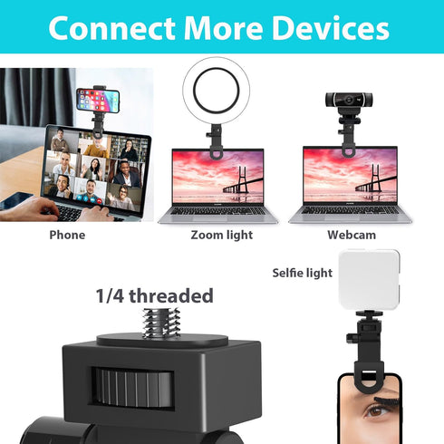 Wowcati Selfie Light Clip Attachment Only, Ring Light Clip Adpater Replacement, Zoom Light Clip on Part for Phone