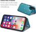 UEEBAI Case for iPhone XR, Premium Glitter PU Leather Wallet Cover with Card Slots, Stand Function, Blue#2