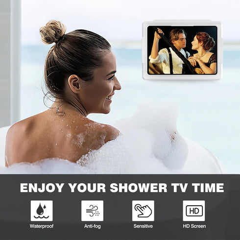 MoKo Shower Tablet Holder, Waterproof iPad Holder for Devices Up to 11", 360° Rotation Wall Mount