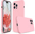 Case for iPhone 15 Pro Max - Soft Liquid Silicone, Gel Rubber Full-Body Protective Phone Case, Crystal Pink