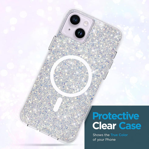 Case-Mate Twinkle Stardust iPhone 15 Plus / 14 Plus Case - 10ft Drop Protection, MagSafe Compatible, Slim,