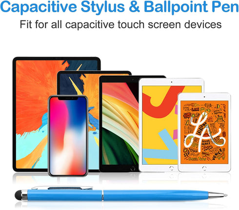 Stylus Pen 10-Pack, High Precision Capacitive 2 in 1 Stylus Ballpoint Pens for iPhone, iPad, Tablet, Laptop
