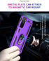 Androgate Military-Grade Metal Ring Holder Kickstand Case for Samsung Galaxy S21 Plus 5G with HD Screen Protectors