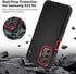 Jiunai Tough Rugged Case for Samsung A23 5G 2022, Shockproof Anti-Dust Dual Layer with Raised Edge - Black Red