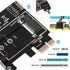 Wireless Network Card Adapter M.2 NGFF to PCI-E, WiFi Network Card Converter with Dual-Band Antenna