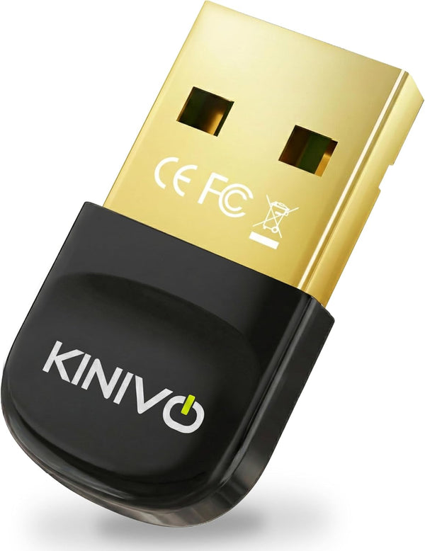Kinivo USB Bluetooth Adapter for PC (BT6.0, Plug & Play Wireless Dongle Receiver