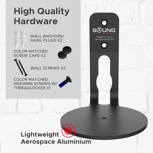 ERA100 Wall Mount Bracket, Low Profile, Twin Pack, Compatible with Sonos ERA 100 Speaker