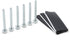 THE CIMPLE CO Pitch Pad Kit - Zinc - 6 Grade 5 Steel Lag Bolts and 3 Mastic Pads for Roof Antennas