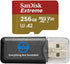 SanDisk Extreme 256GB MicroSD Card for Mavic Mini 2 DJI Drone, Class 10 4K UHD Bundle with Reader