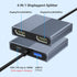 Aibilangose 4K@60Hz USB3.0/PD, Display Port Splitter for Dual Monitors, USB C to Dual DisplayPort Adapter