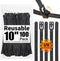 SOOOEC 100 Pack Heavy Duty Reusable Zip Ties - 10 inch UV Resistant, Releasable Black Cable Ties for Indoor Outdoor Use